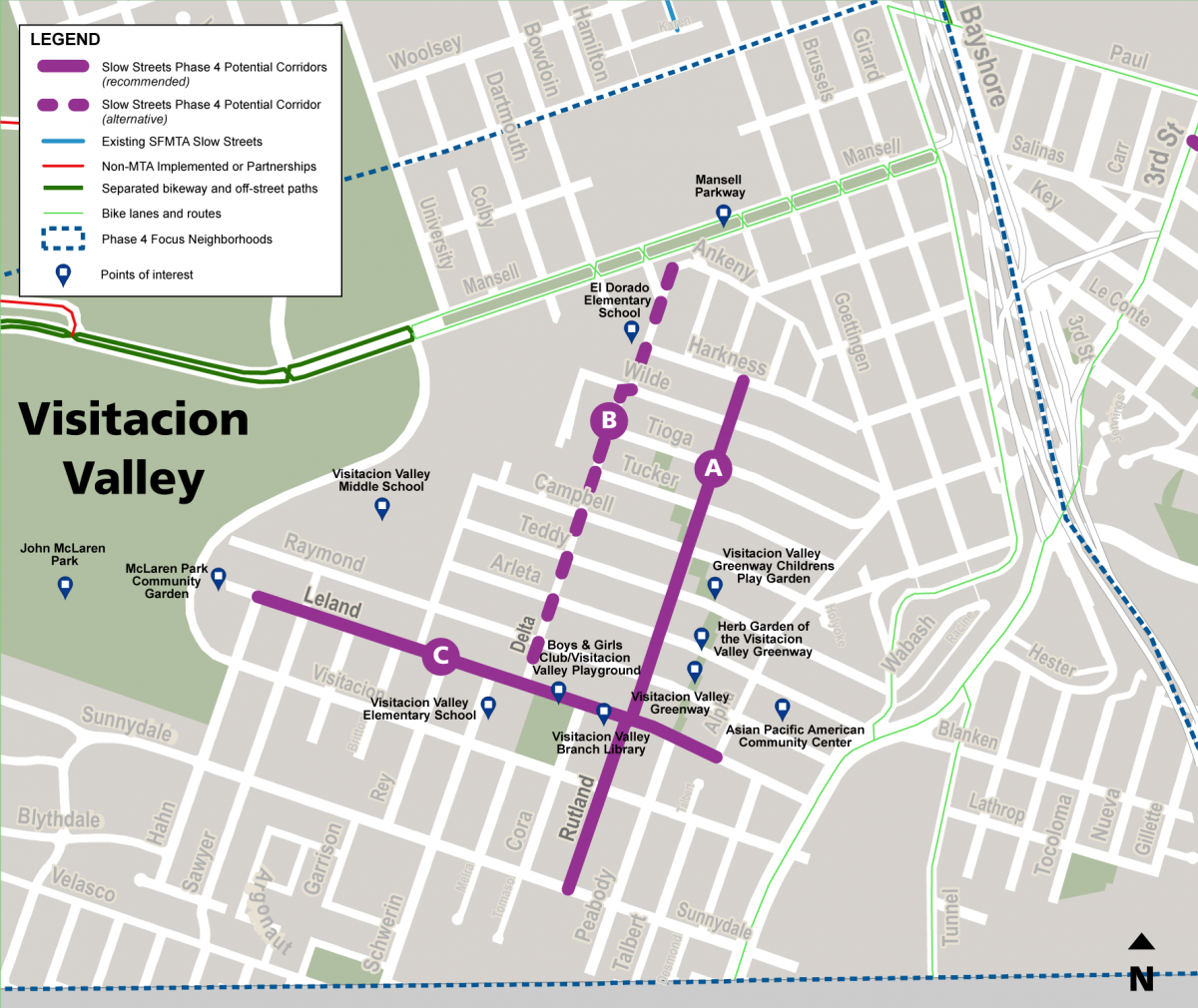 Visitacion Valley Phase 4 Slow Streets