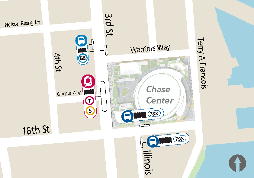 Chase Center Transit Boarding Locations