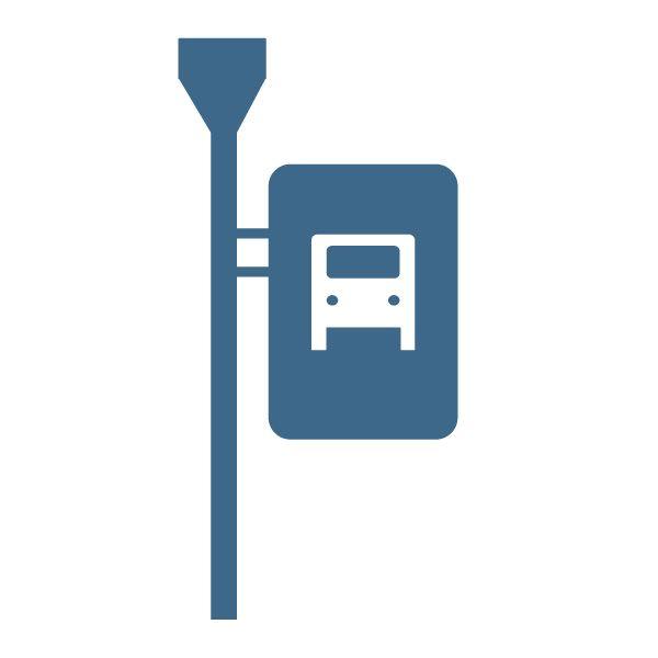 Bus stop icon