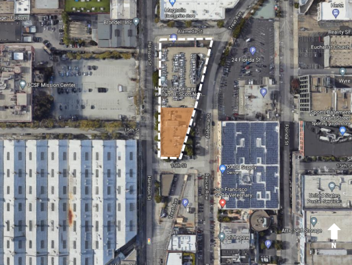 Aerial map view of 1200 15th Street