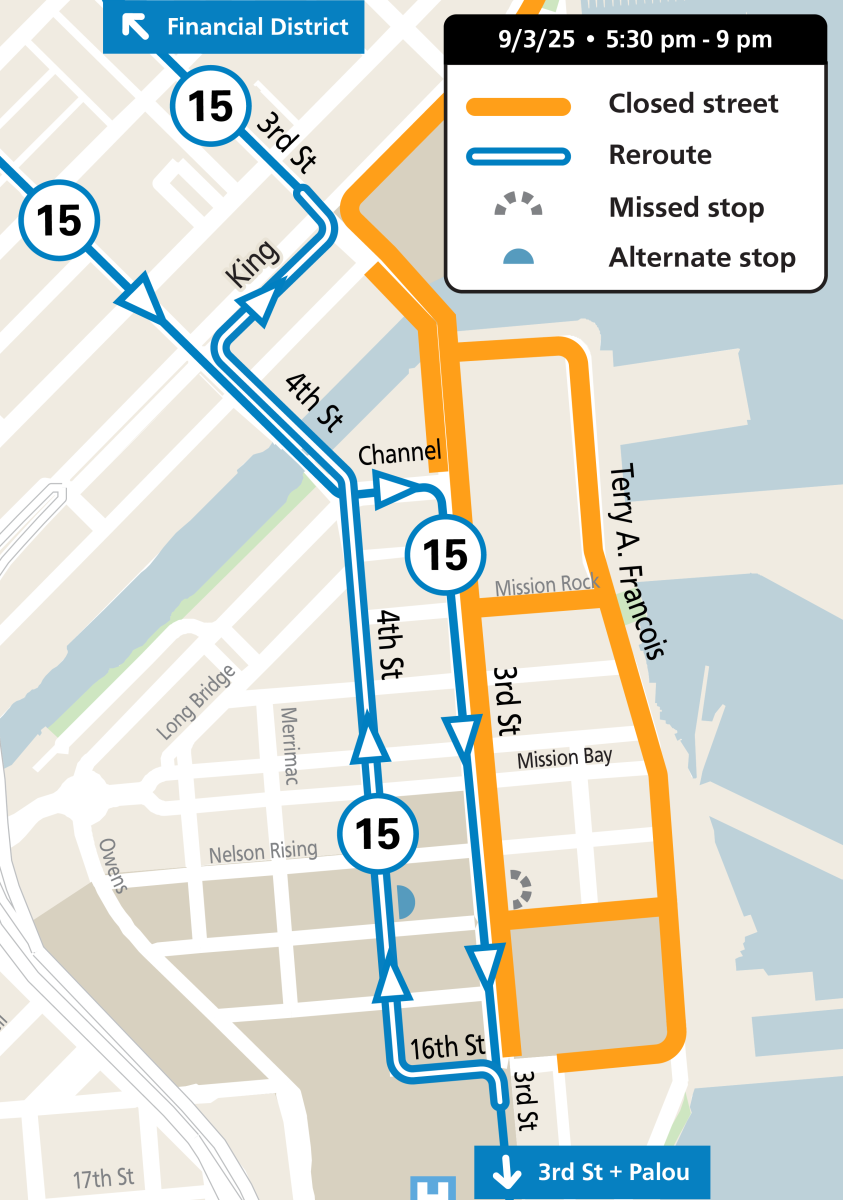 Muni Reroute Map