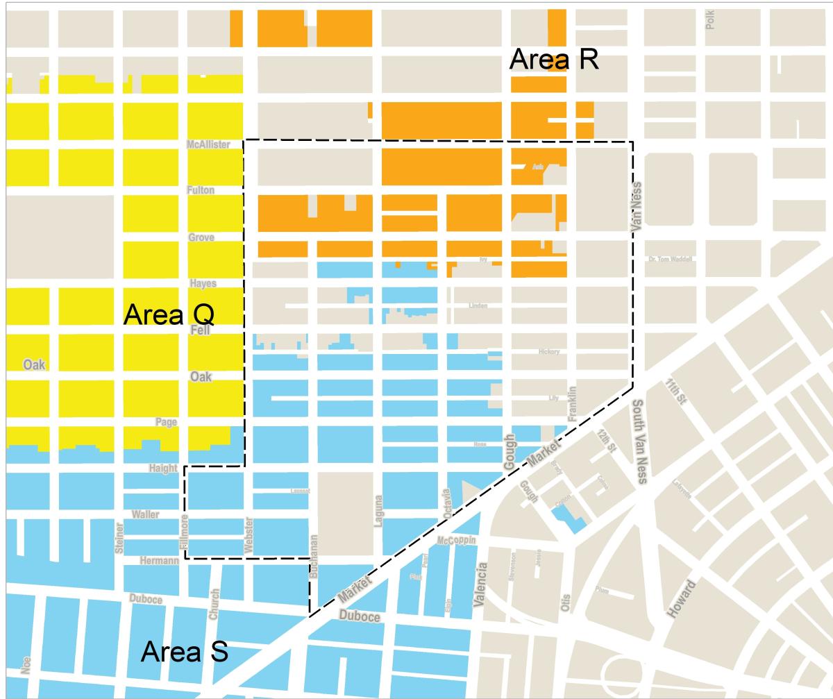 Map of existing RPP areas in Hayes Valley