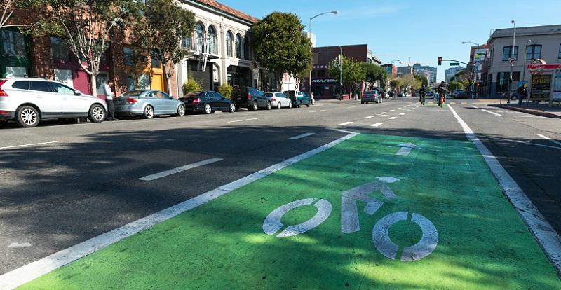 Bike lane in SF.