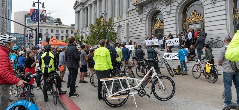 Bike to work day at City Hall