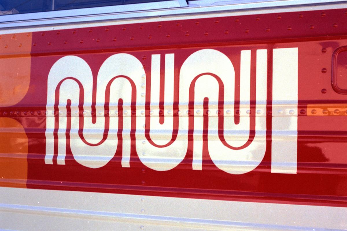 closeup of Muni worm logo