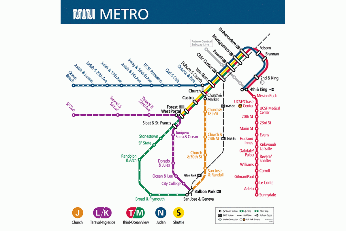 New SFMTA Muni Metro Service Map