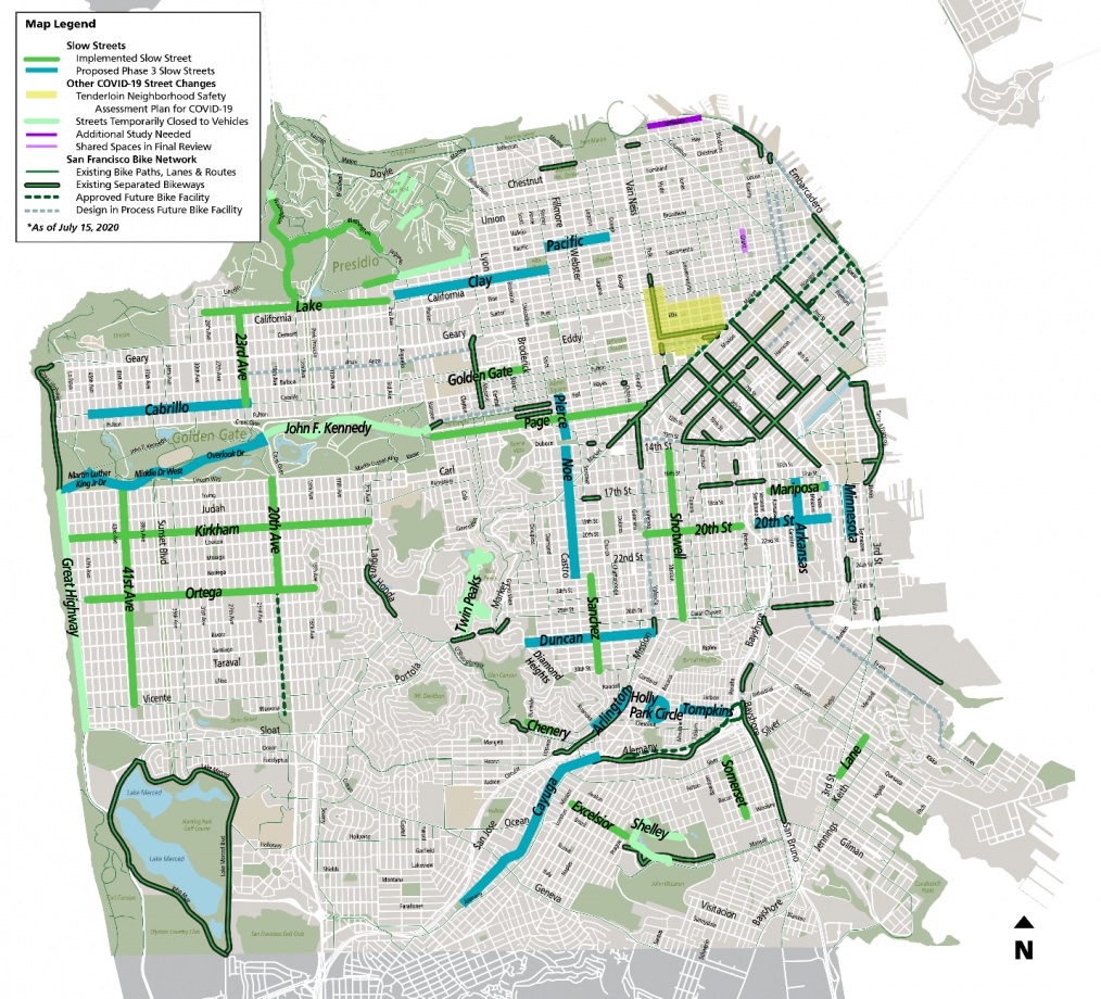 Slow Streets network map