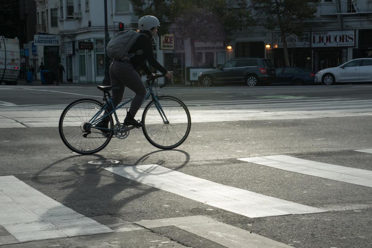 Photo of person riding a bicycle