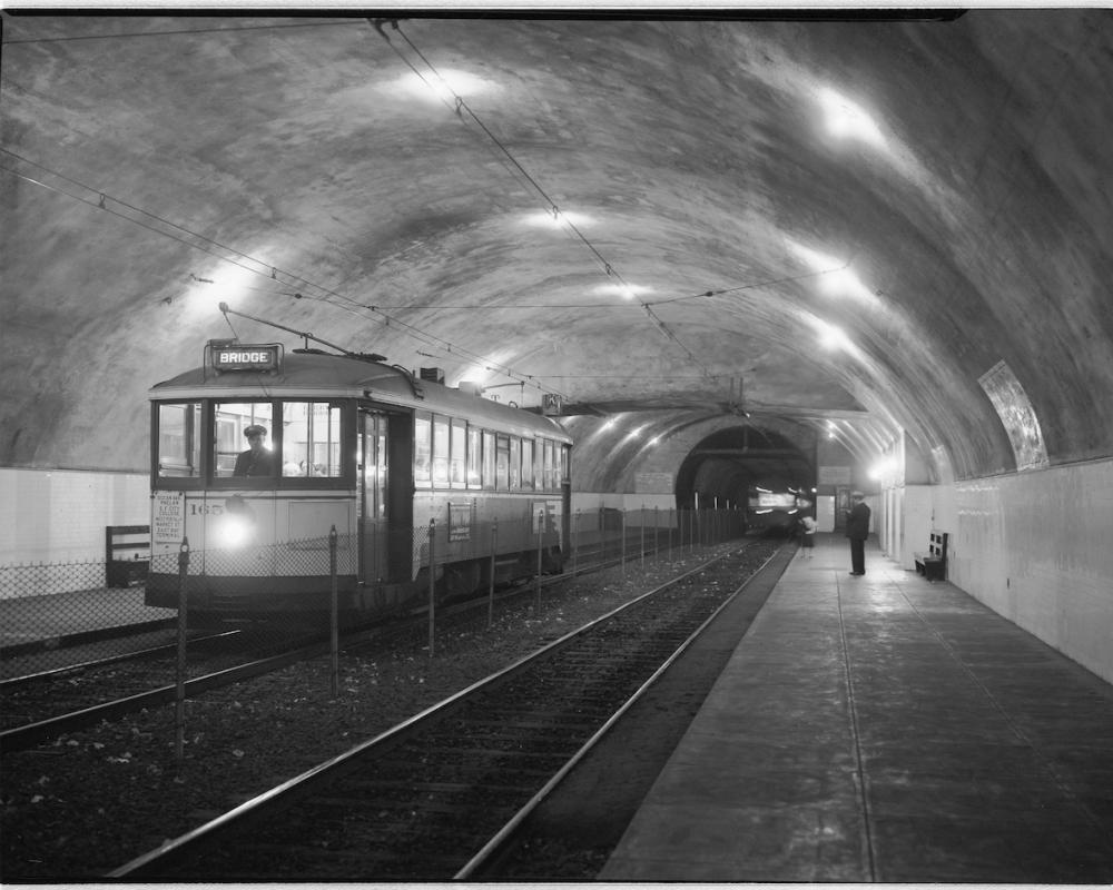 Forest Hill Station inside Twin Peaks Tunnel, circa 1920s