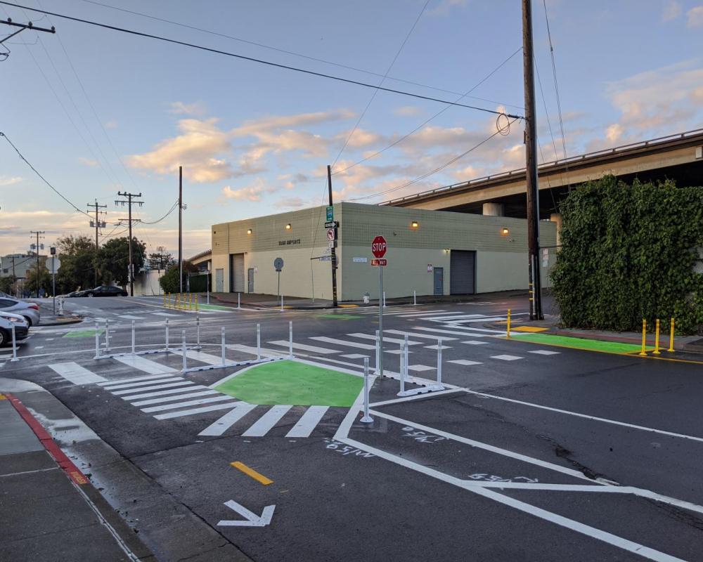 New bikeways at the intersection of Indiana and 25th