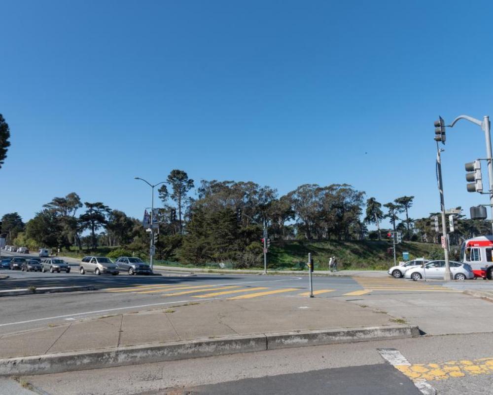 Lake Merced Boulevard and Winston Drive (existing conditions)