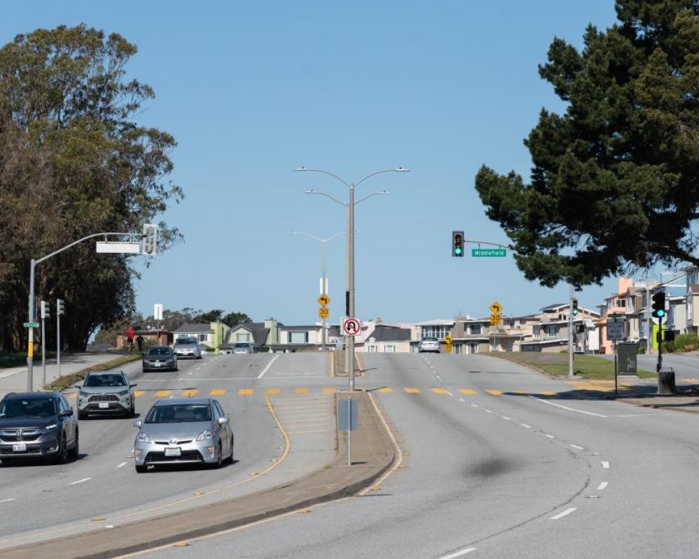 Lake Merced Boulevard and Middlefield Drive (existing conditions)