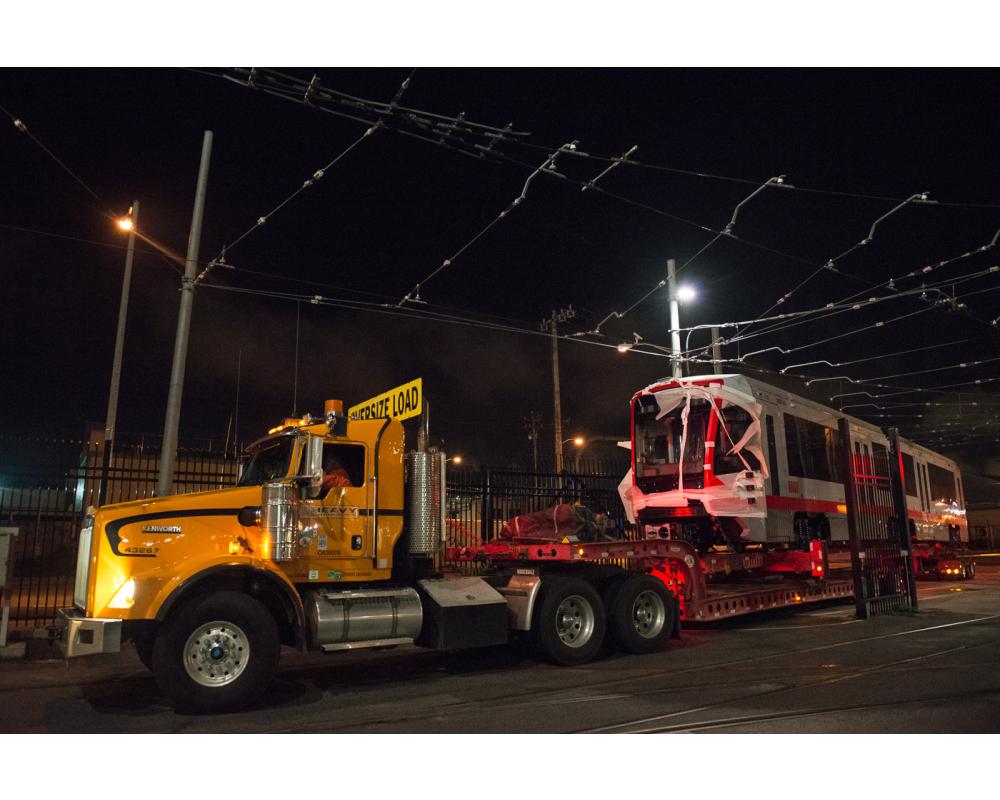 New LRV arriving on truck