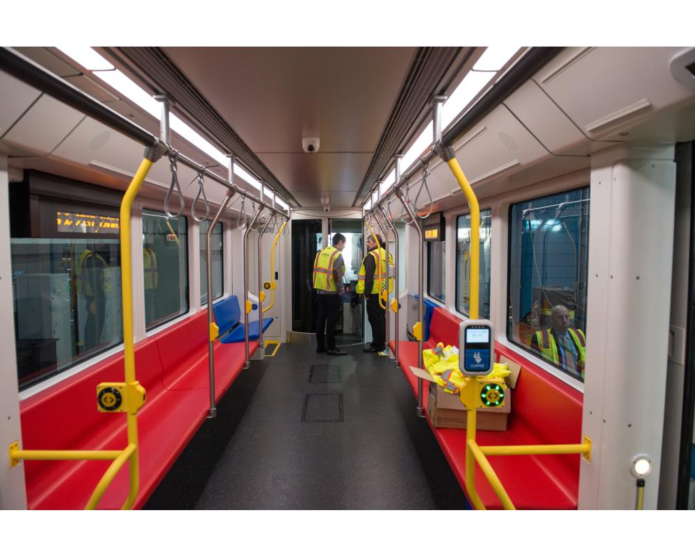 interior view of seating in new LRV