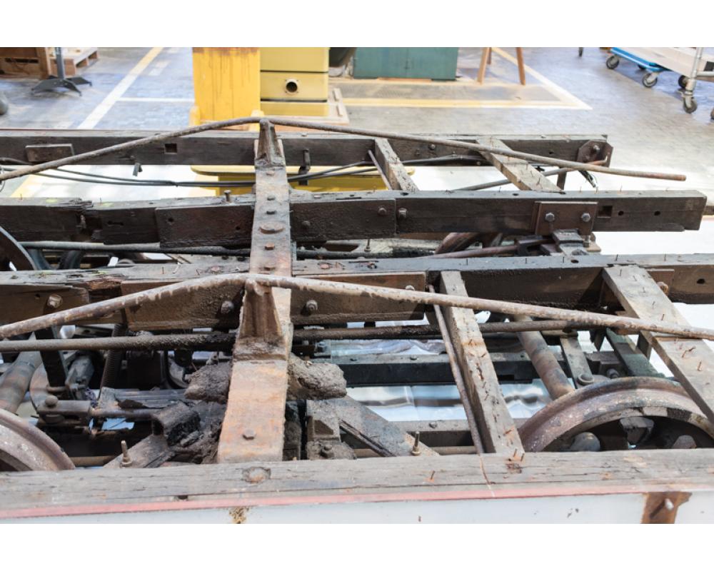 damaged cable car frame