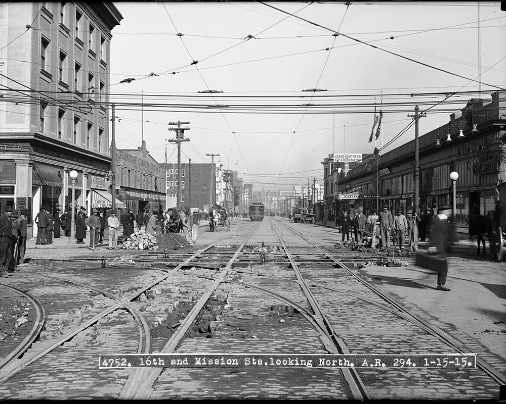 view north at 16th & Mission Streets