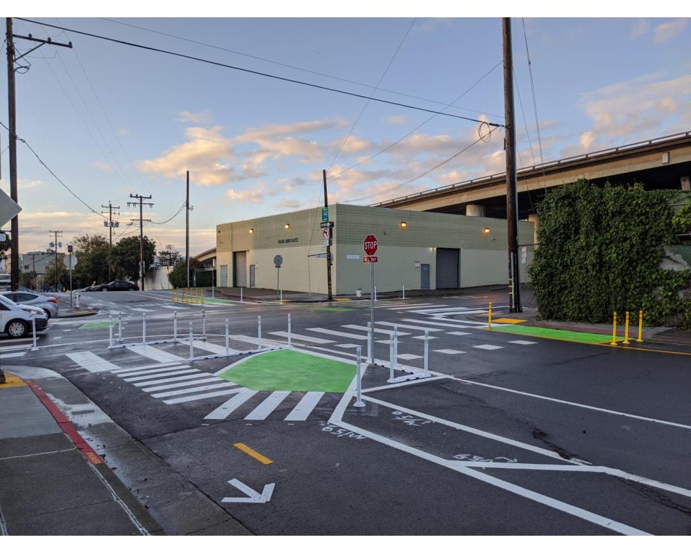 New bikeways at the intersection of Indiana and 25th