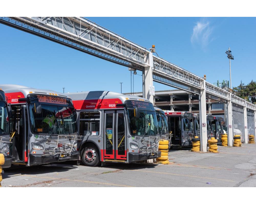 Buses staged to head out of Kirkland Yard