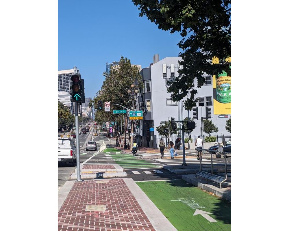 Bikeway improvements at Market Street and Octavia Boulevard