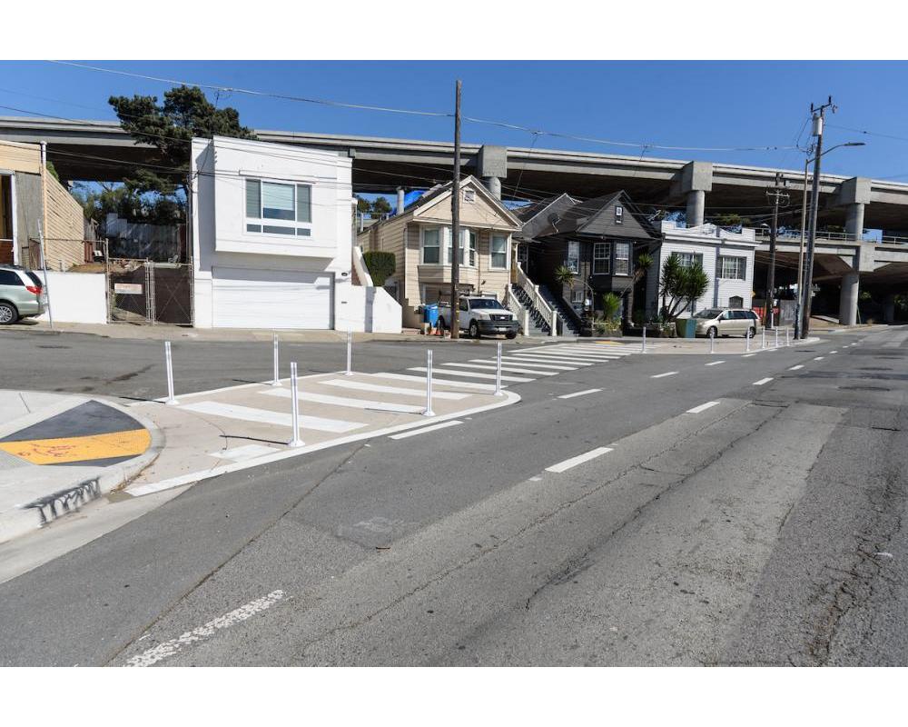 Pedestrian Safety Zone (PSZ) at Bayshore and Boutwell (September 2023)