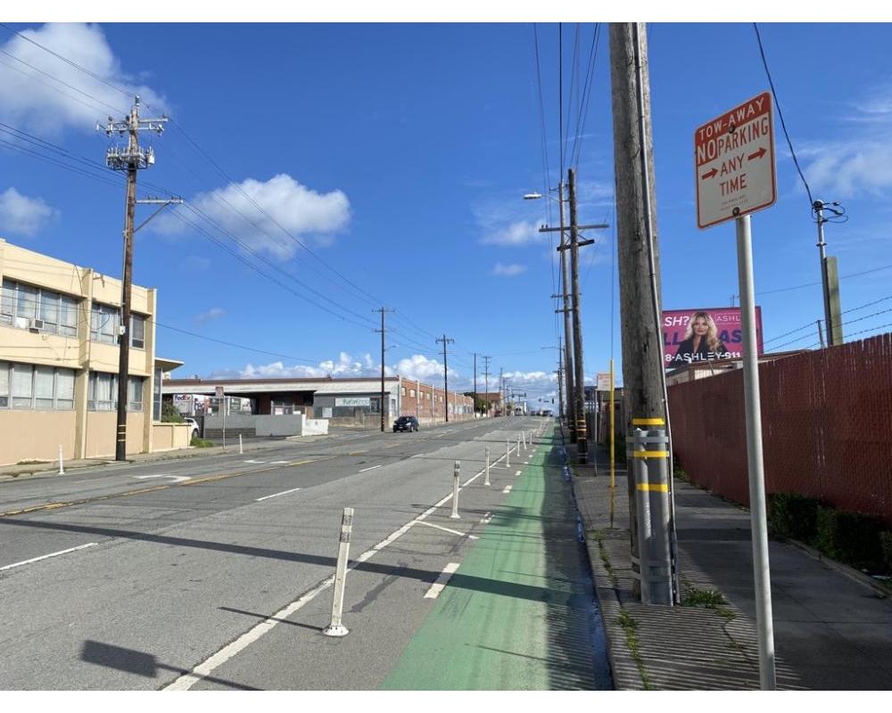 Existing conditions on Cesar Chavez Street looking east.