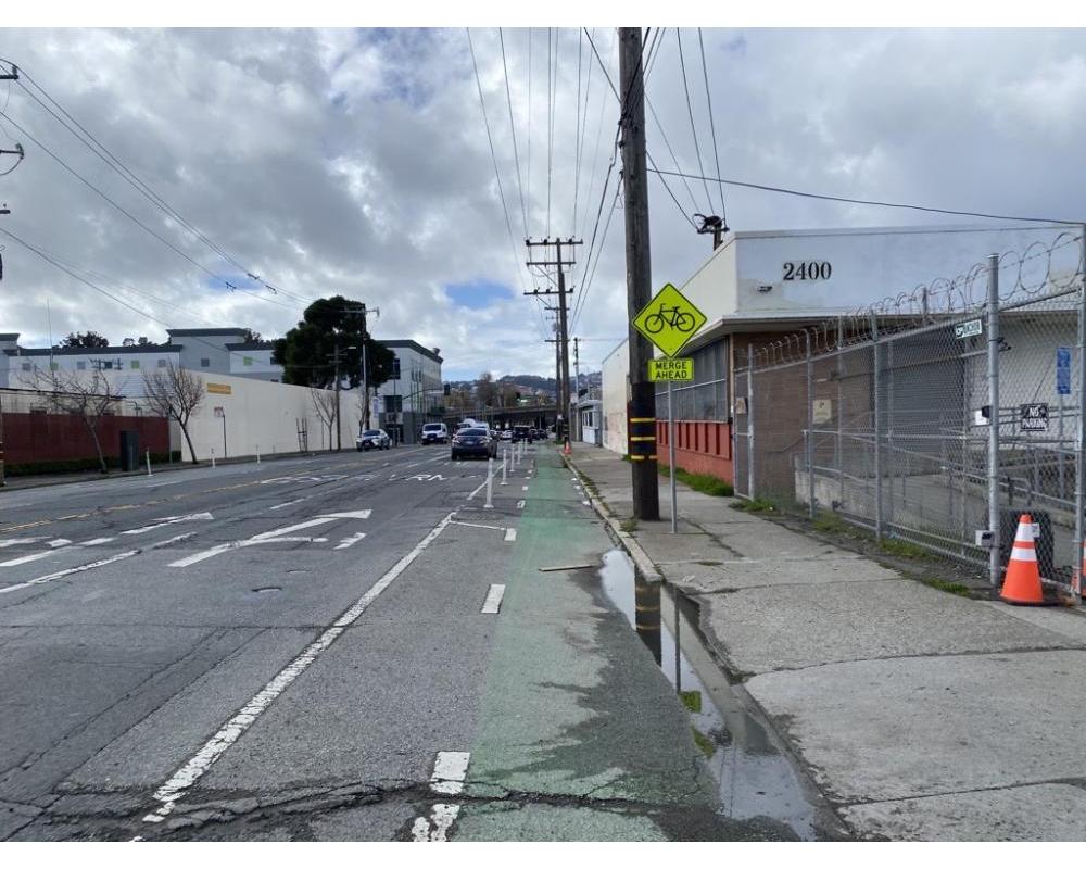 Existing conditions on Cesar Chavez Street looking west.