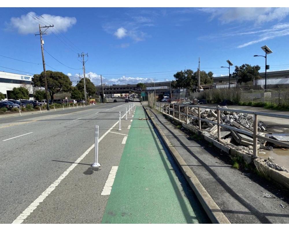 Existing conditions on Cesar Chavez Street looking east.