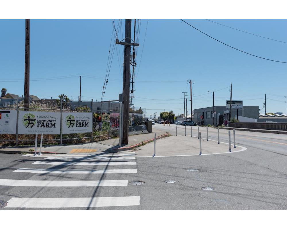 Williams Avenue and Painted Safety Zone