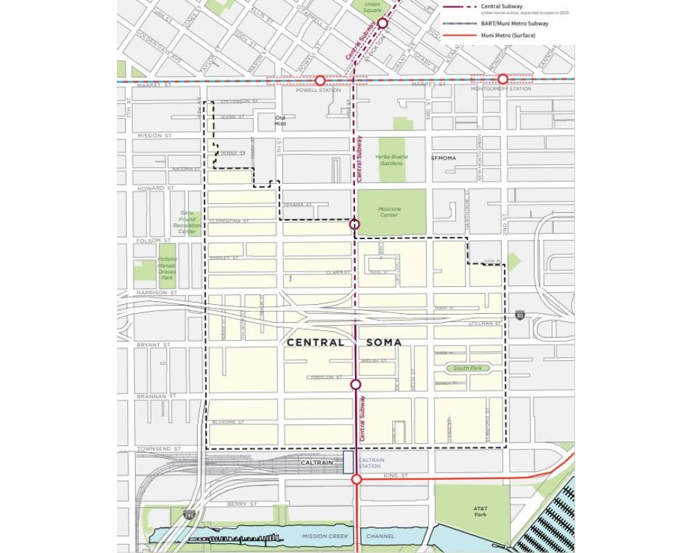 Central SoMa Plan Map