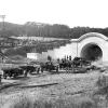 West Portal tunnel entrance on Twin Peaks Tunnel opening day, 1918
