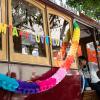 Photo of Cable Car with SFMTA Banner