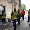 Staff tour to assess the state of repair at Presidio Bus Yard