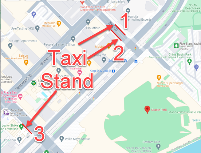 Taxi Stand on the map