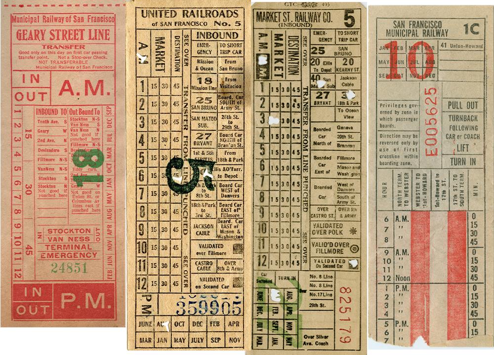 A group of four paper transfers with numbers and instruction on use printed on them. Two transfers with hole punches in them.