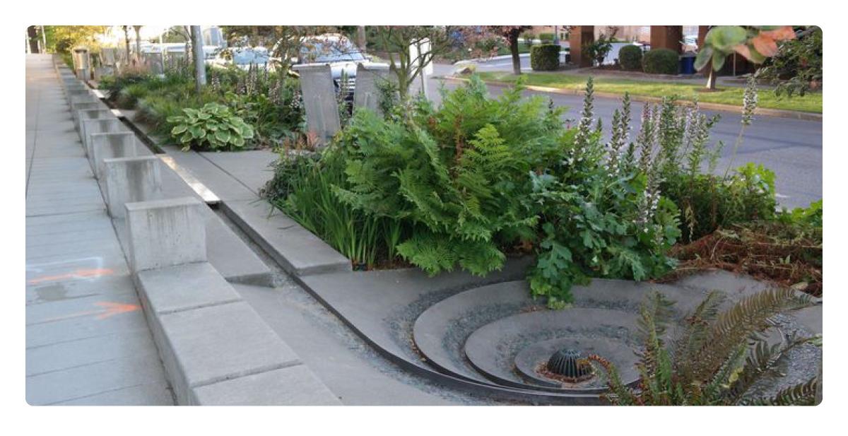 image showing sustainable and environmentally sound landscaping features 