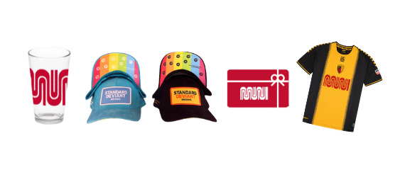 Hop on Muni Prizes pint class, merch hat, Muni store credits, SFCFC Jersey