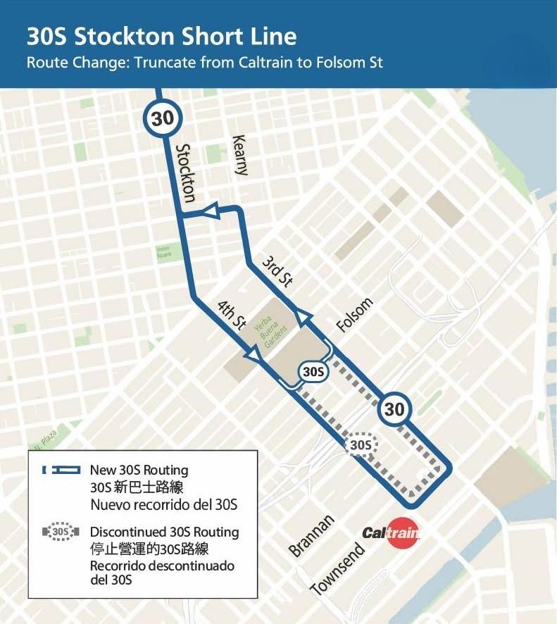 Map of new 30 Short routing