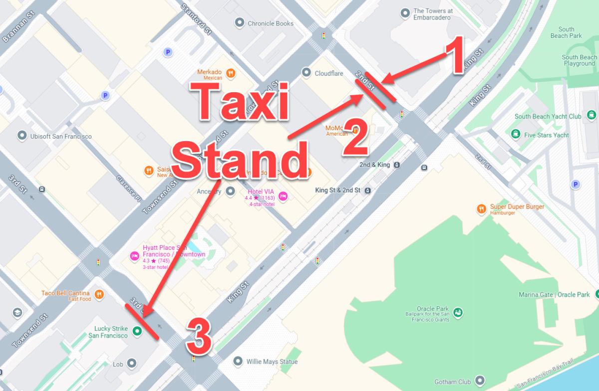 Oracle taxi stand map 2025