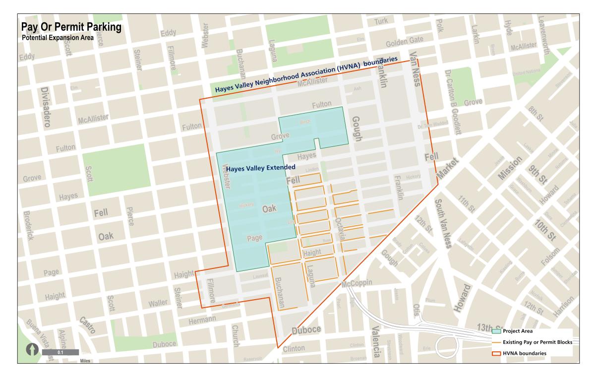 Pay or Permit Parking Expansion- Hayes Valley Extended