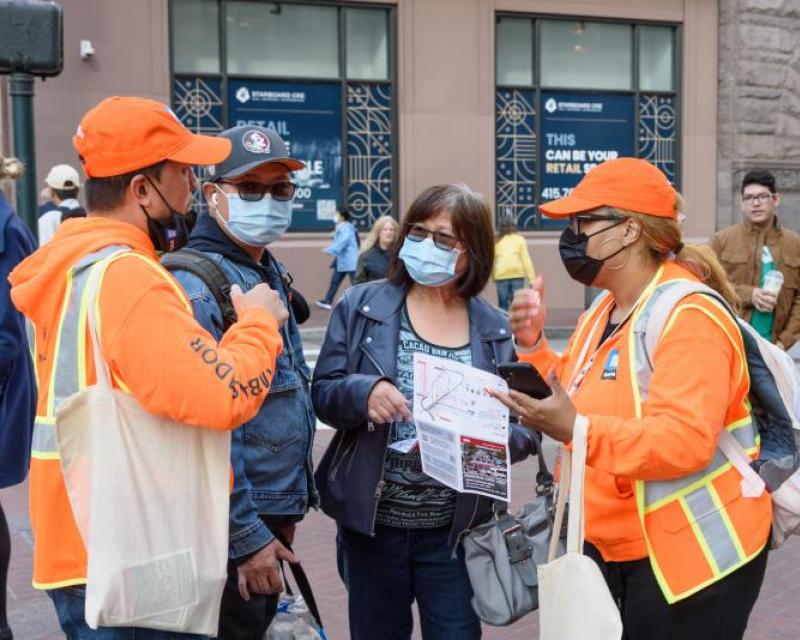 Muni Ambassadors Helping People During APEC Conference