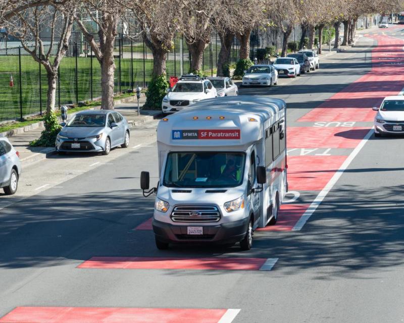 SF paratransit vehicle