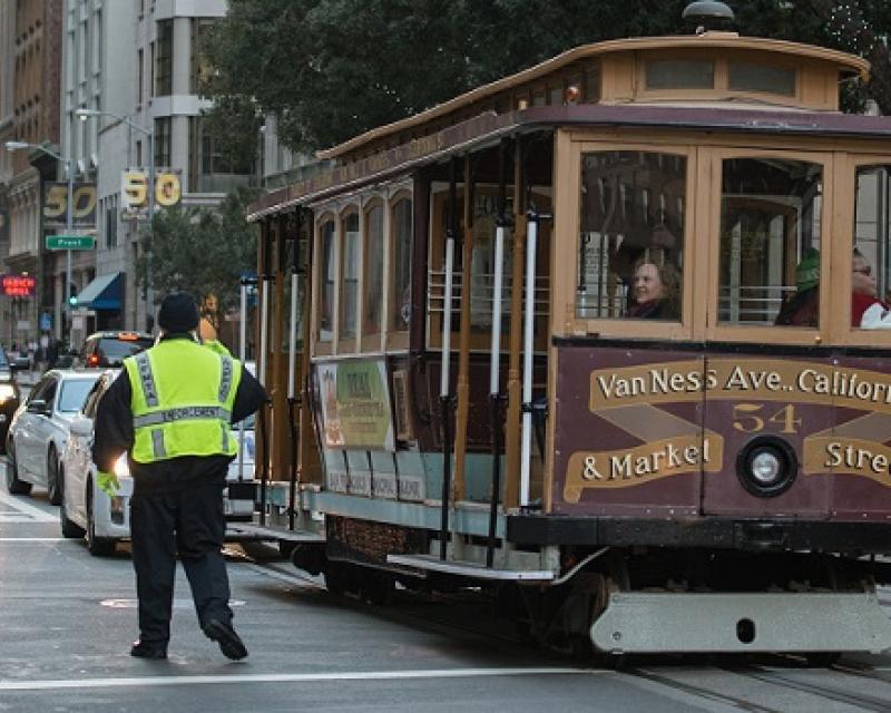 Fare enforcement at the Cable Car.