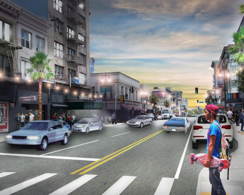 6th Street Pedestrian Safety Project rendering