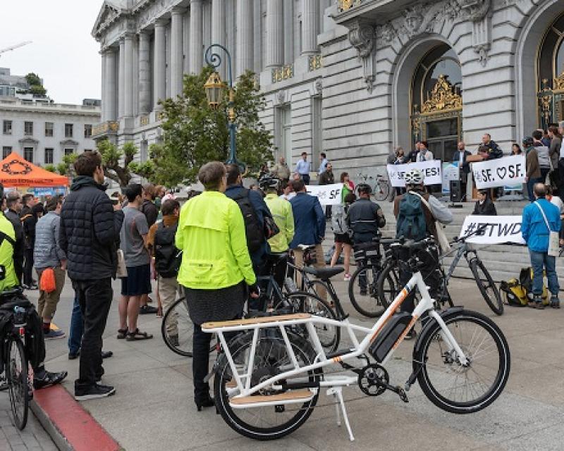 Bike to work day at City Hall