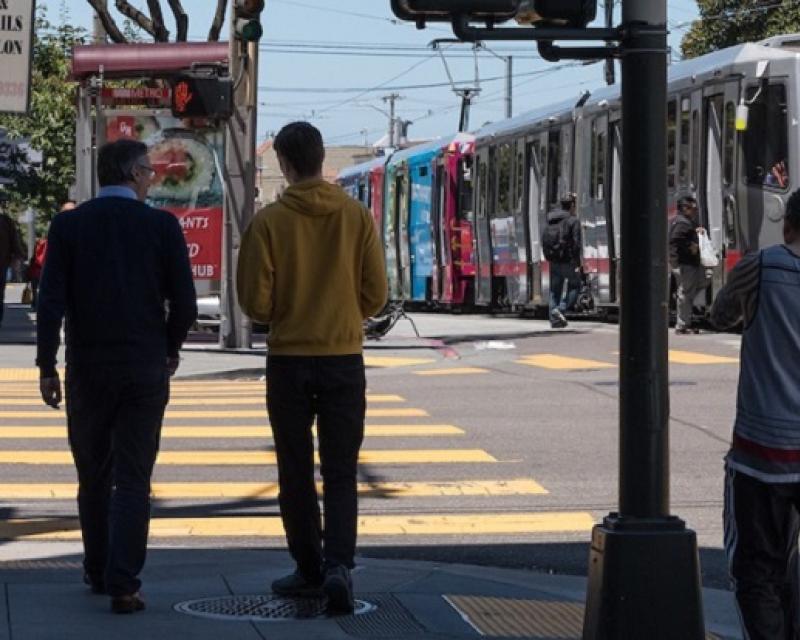 Catching the N Judah in the Inner Sunset