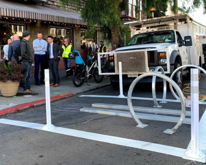 New bike corral at 16th Street and Sanchez