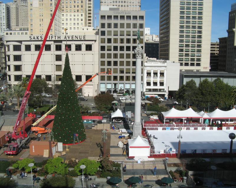 Christmas tree in Union Square
