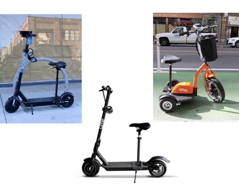 Photo of adaptive scooters from Lime, Spin and Scoot