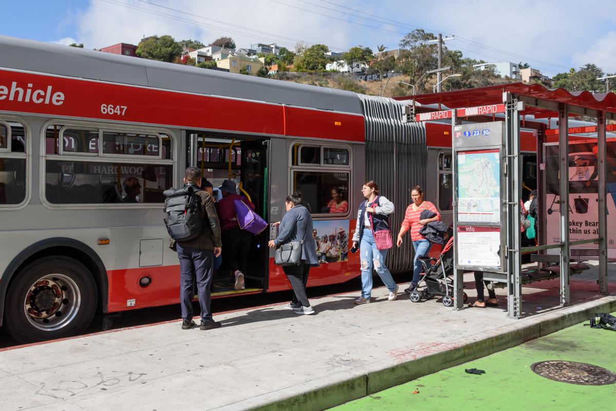 People at 9R Route Boarding Island on Bayshore Boulevard After Quick Build Change