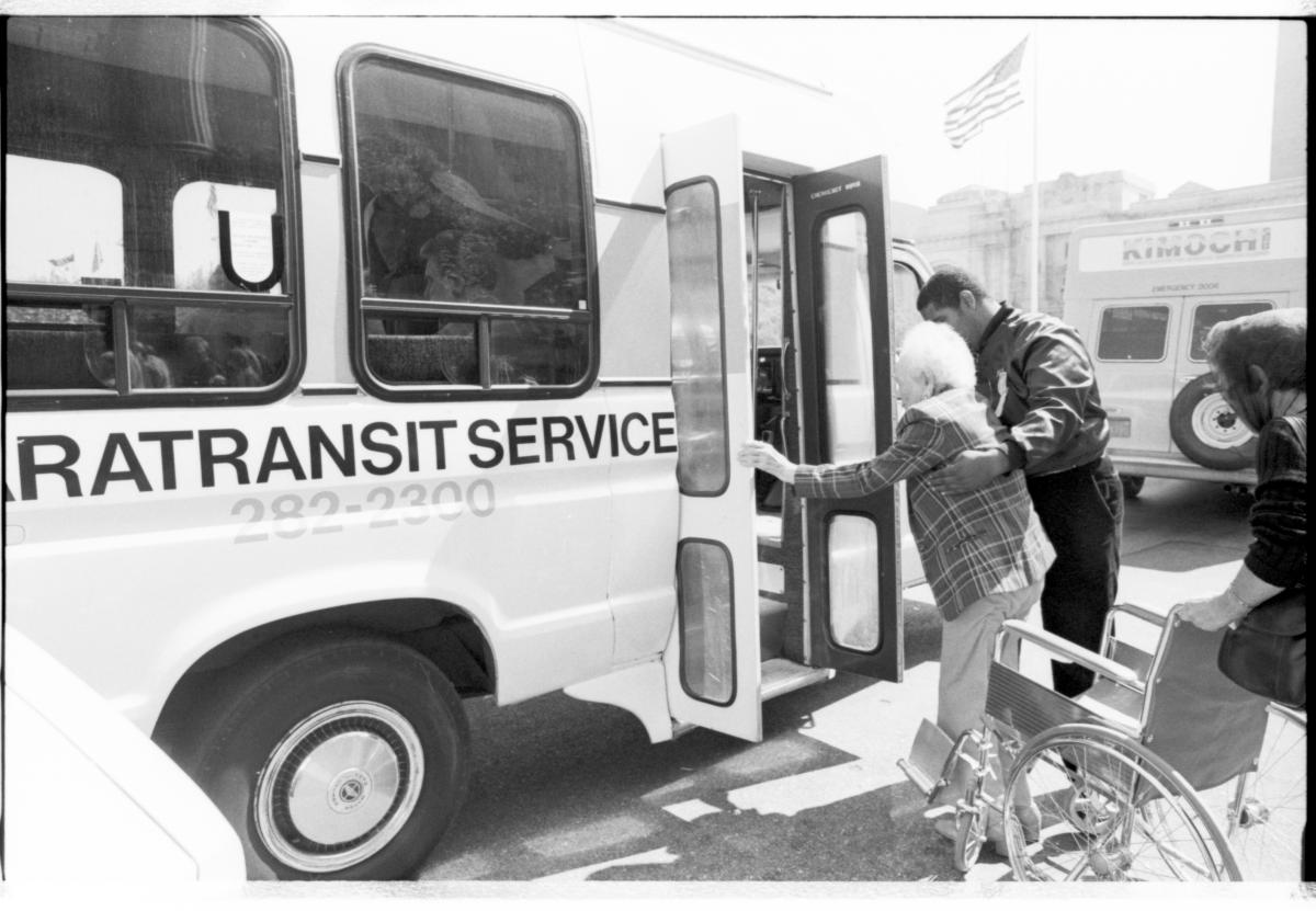 Paratransit Van Services at Ten Year Anniversary Party of Paratransit at City Hall